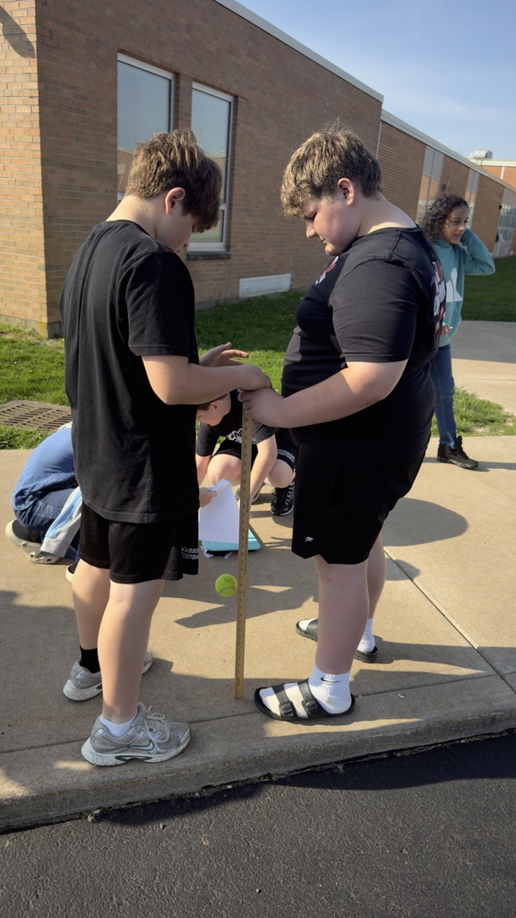 GMS students in Mrs. Velagic's classroom participated in the Kinetic and Potential Energy Ball Drop Lab!