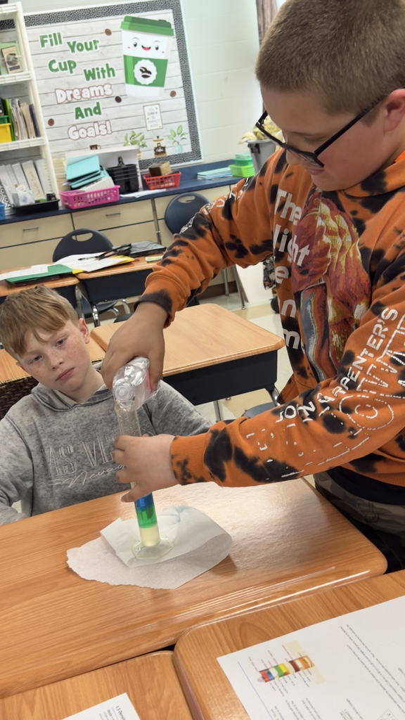 GMS 6th grade students in Mrs. Velagic's class participated in a Density Tower Lab! 