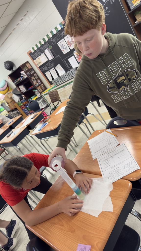 GMS 6th grade students in Mrs. Velagic's class participated in a Density Tower Lab! 