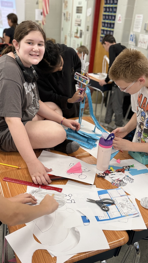 Students in Mrs. Velagic's classroom participated in the "Paper Roller Coaster" project in science to study kinetic and potential energy. 