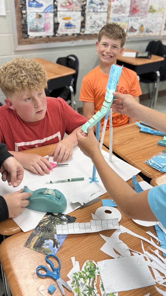 Students in Mrs. Velagic's classroom participated in the "Paper Roller Coaster" project in science to study kinetic and potential energy. 