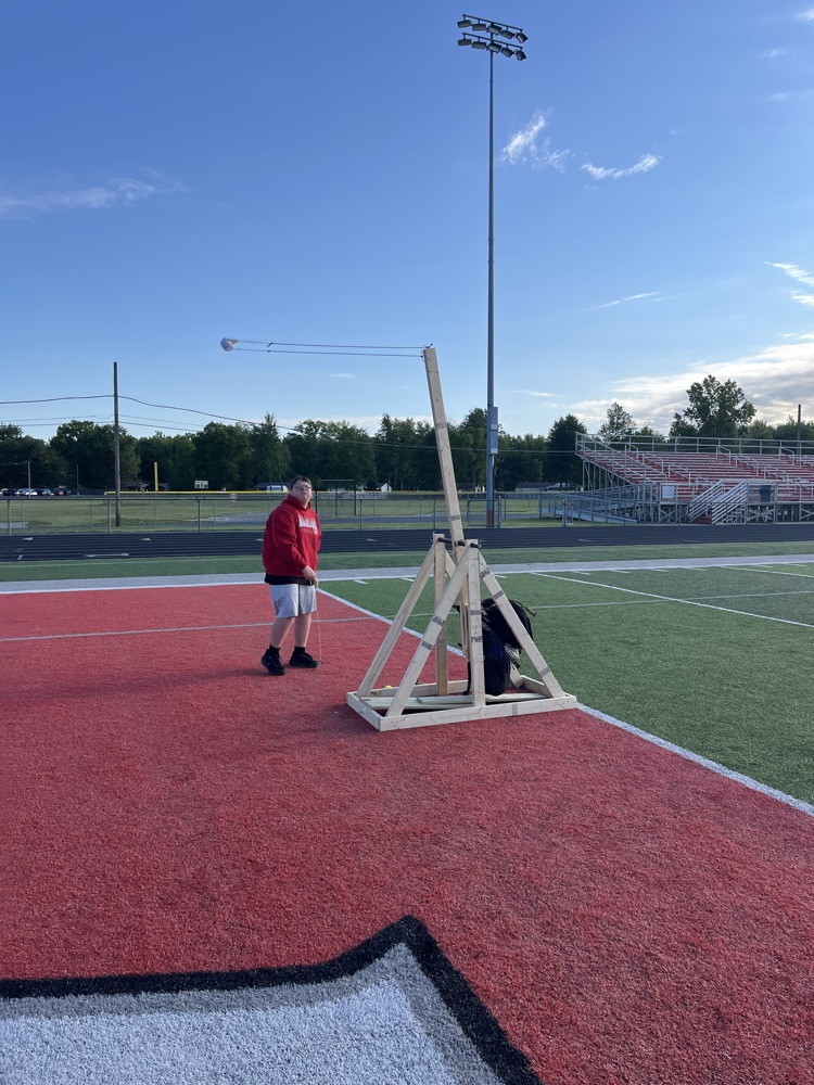 For a culminating 8th grade project Ms. Verschoor’s Wood Shop class made a trebuchet!! 50 yards is the current maximum distance.