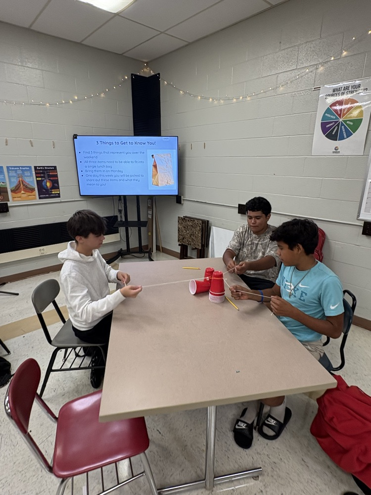 GMS students in Ms. Rittner's & Mrs. Velagic's classes enjoyed a team building activity to learn how to work together! 