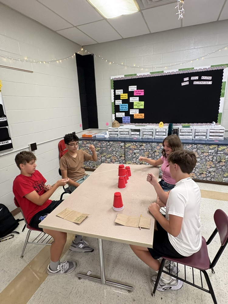 GMS students in Ms. Rittner's & Mrs. Velagic's classes enjoyed a team building activity to learn how to work together! 