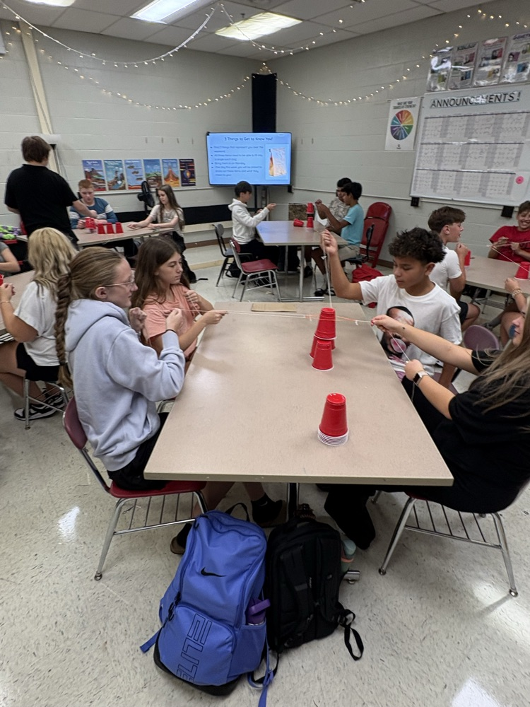 GMS students in Ms. Rittner's & Mrs. Velagic's classes enjoyed a team building activity to learn how to work together! 