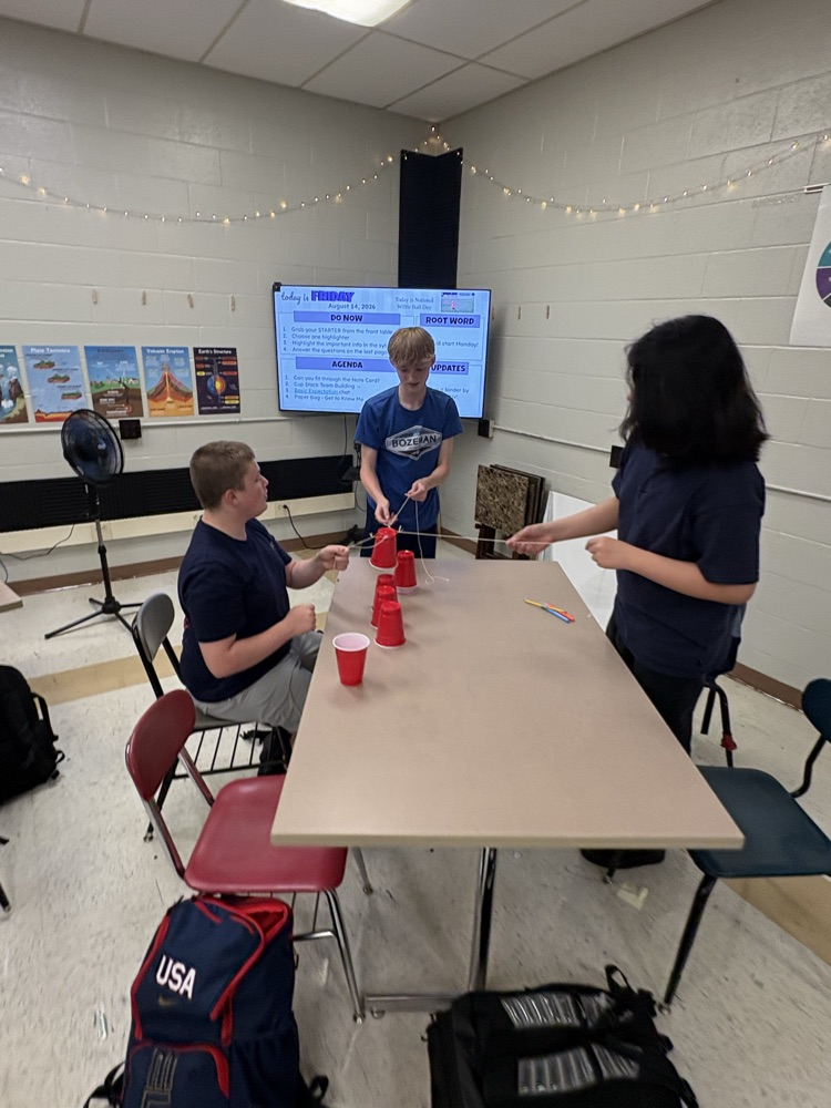 GMS students in Ms. Rittner's & Mrs. Velagic's classes enjoyed a team building activity to learn how to work together! 