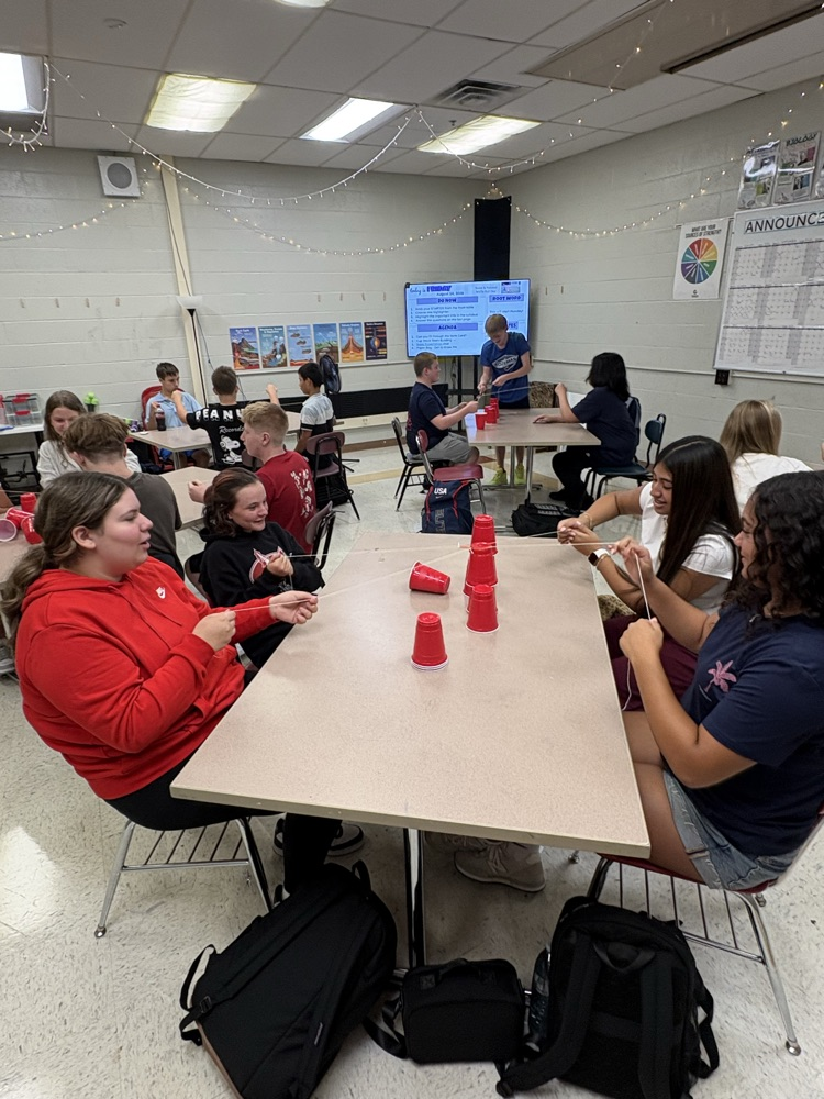 GMS students in Ms. Rittner's & Mrs. Velagic's classes enjoyed a team building activity to learn how to work together! 