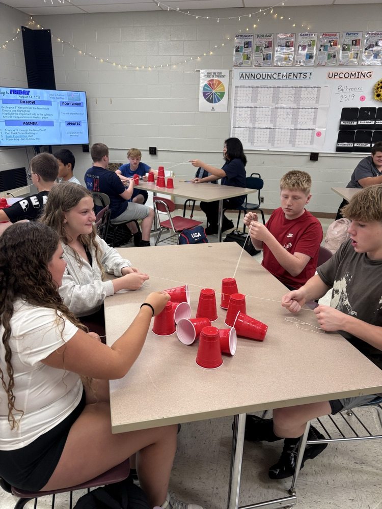 GMS students in Ms. Rittner's & Mrs. Velagic's classes enjoyed a team building activity to learn how to work together! 