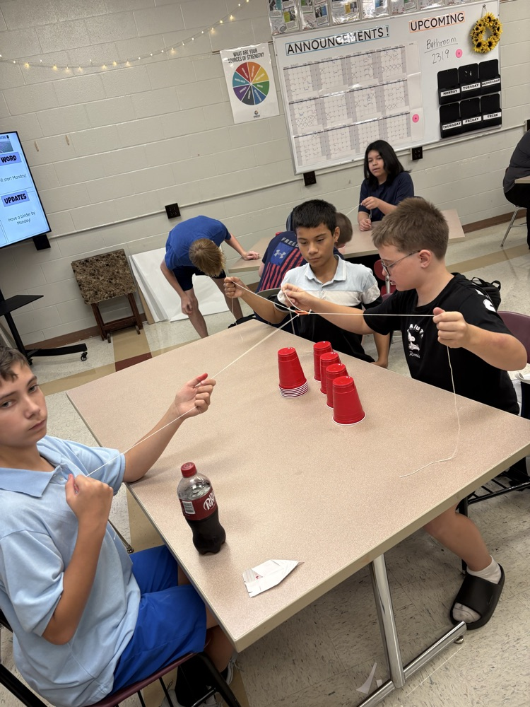 GMS students in Ms. Rittner's & Mrs. Velagic's classes enjoyed a team building activity to learn how to work together! 