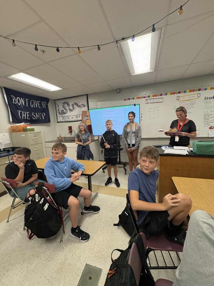 GMS students in Mrs. Clark's class got to learn about Feudalism by hands on experience! What a cool lesson!