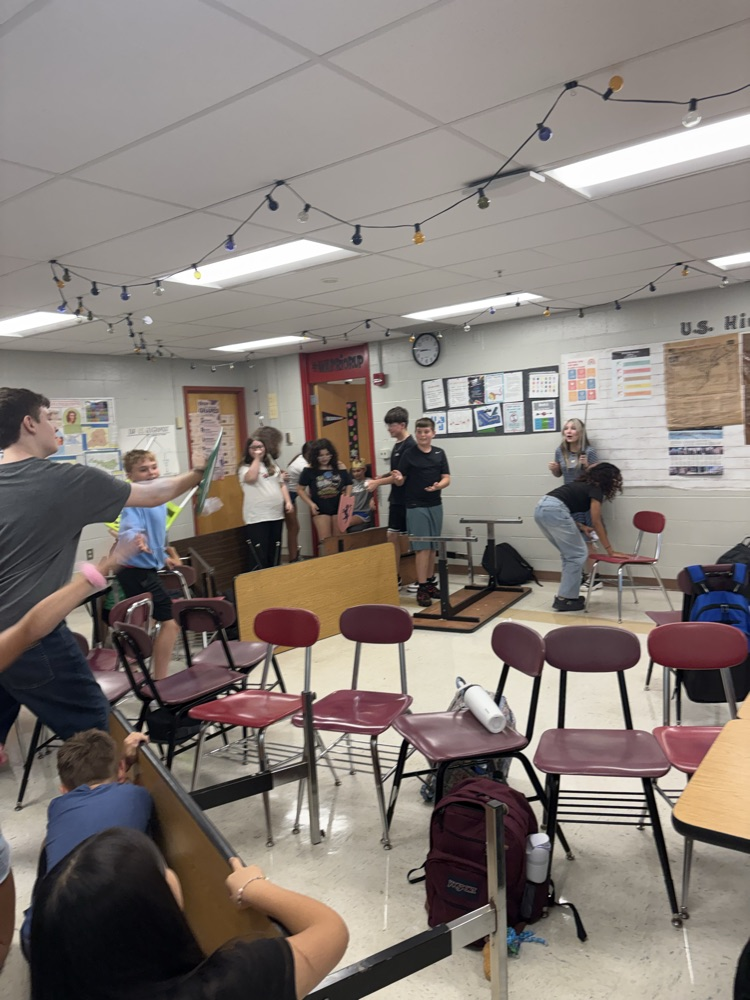 GMS students in Mrs. Clark's class got to learn about Feudalism by hands on experience! What a cool lesson!