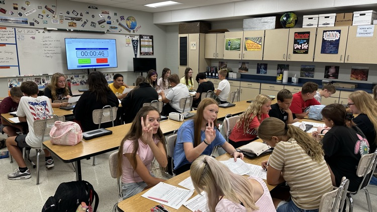 GMS students in Mr. Dietrich's class got to participate in Revolutionary War speed dating! 