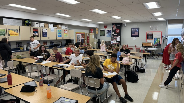 GMS students in Mr. Dietrich's class got to participate in Revolutionary War speed dating! 