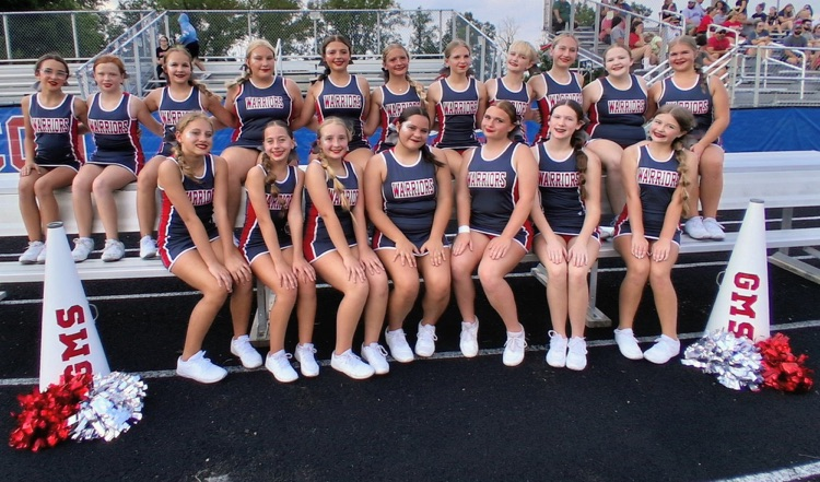 Check out Goshen Middle School Cheerleader's new uniforms! They sure do shine bright! 