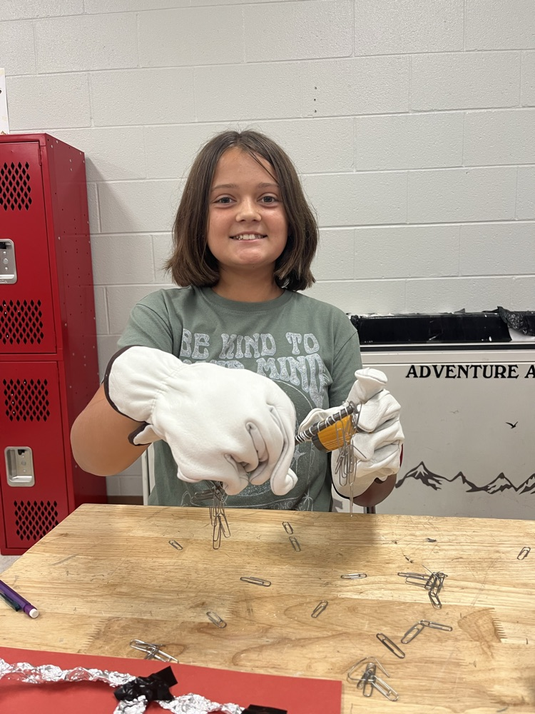 6th graders Maci & Clayton successfully made a working electromagnet in Mrs. Verschoor's class today! 