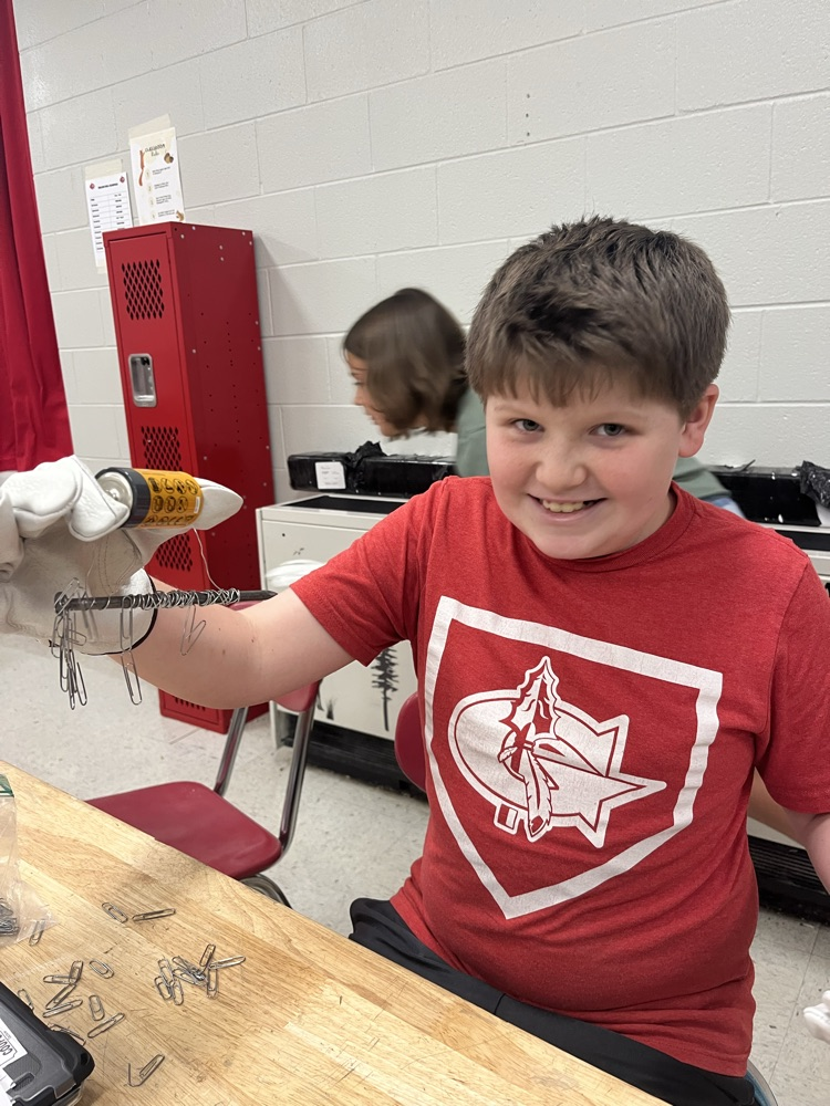 6th graders Maci & Clayton successfully made a working electromagnet in Mrs. Verschoor's class today! 