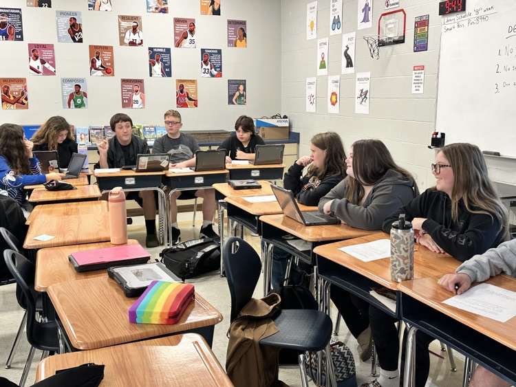 GMS students in Mr. Whitaker and Mrs. Weinheimer's class debated the Capital side of having the Hunger Games versus the District side of not holding the games.