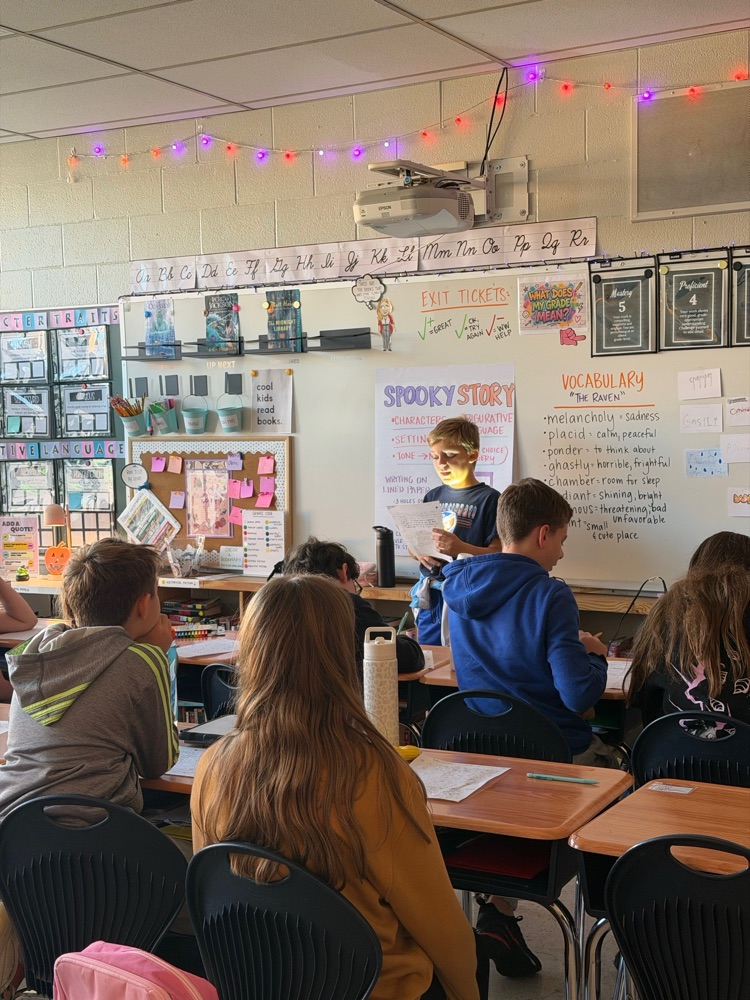 Students in Mrs. Fine's class have been working on creative writing in ELA.