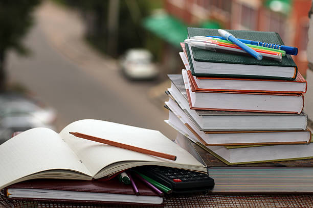 Stacked books