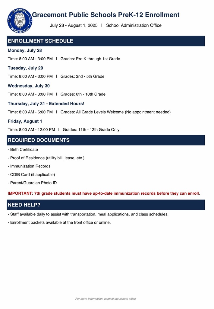 Pre Enrollment