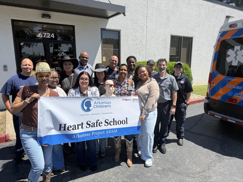 Big congratulations to Graduate Arkansas for earning the designation of a Heart Safe School! ❤️🏫  This recognition reflects a powerful commitment to student and staff safety—ensuring life-saving training, equipment, and preparedness are in place when it matters most.  We’re proud to stand with partners like Arkansas Children’s and Project ADAM to help create safer school environments for everyone.  👏 Way to lead with heart, Graduate Arkansas!  #HeartSafeSchool #GraduateArkansas #StudentSafety #ProjectADAM #ArkansasChildrens #SafetyFirst #StrongerTogether