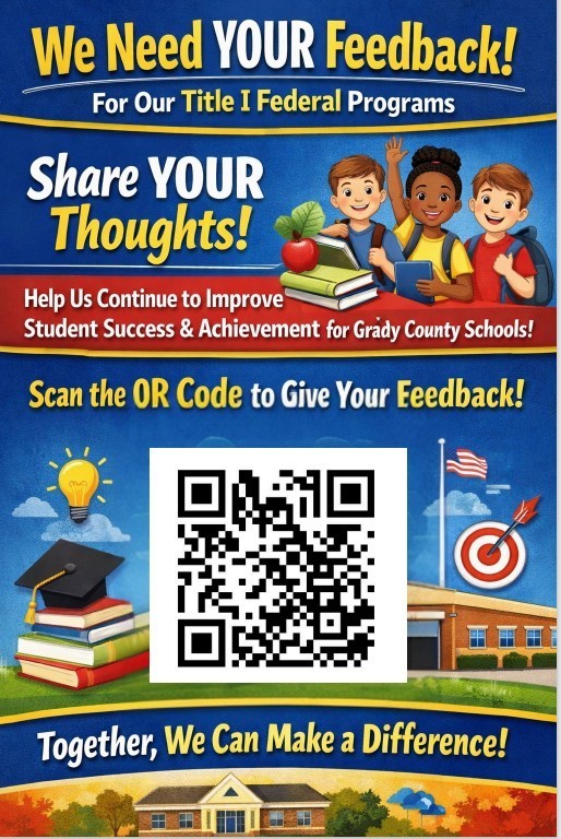Survey flyer with QR code in English
