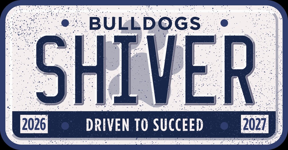 Shiver School themed license plate
