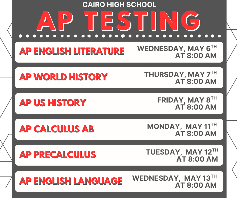 AP Testing  Schedule