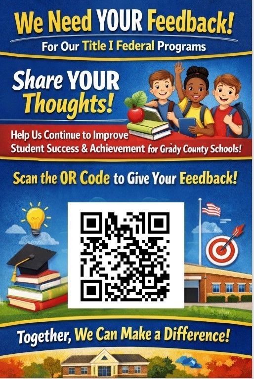 Survey flyer with QR code in English