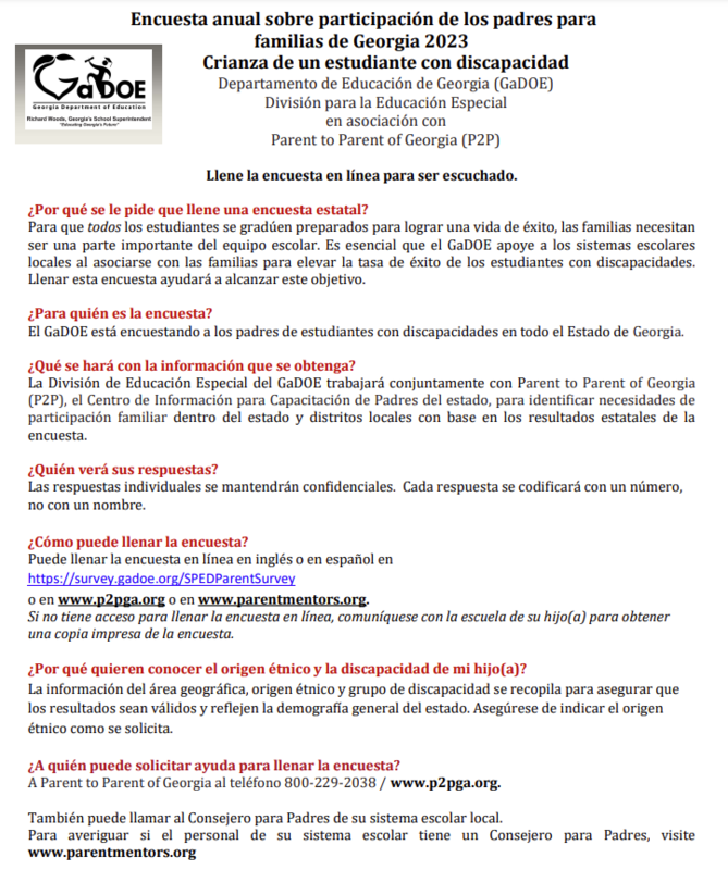 Parent Involvement Survey