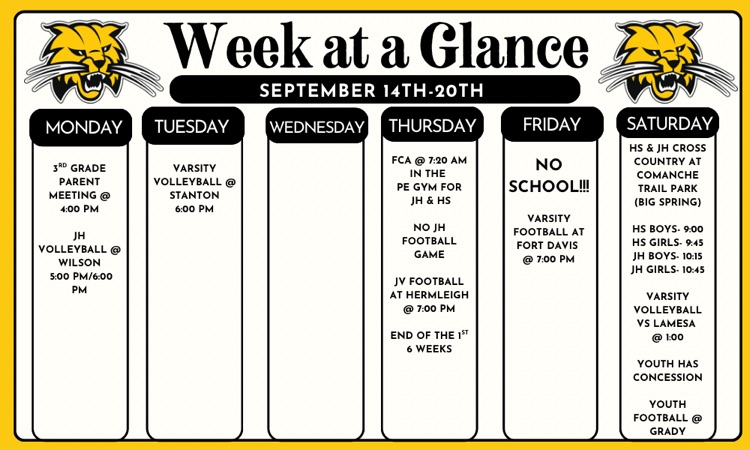 week at a glance