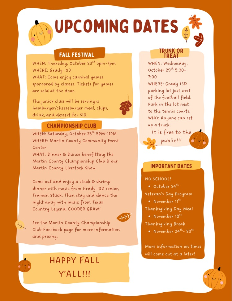 Fall Dates