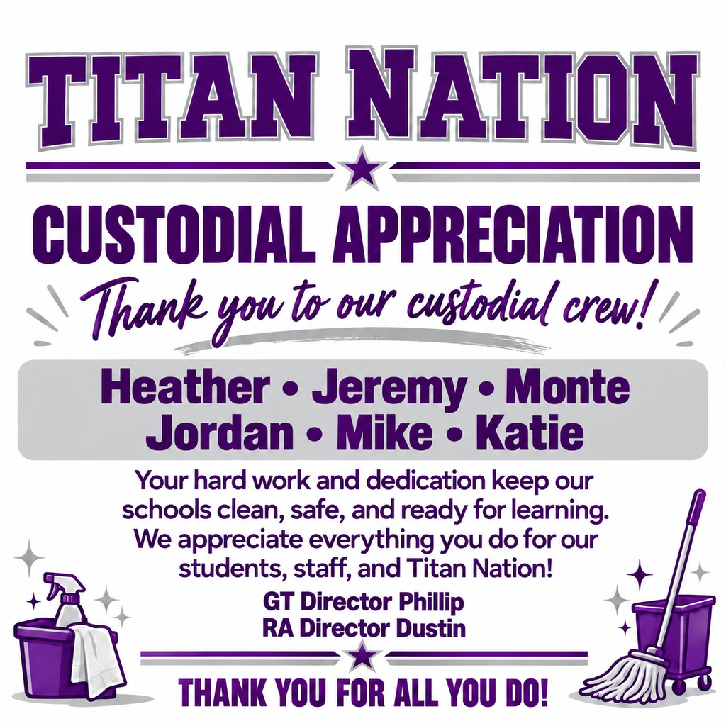 white background with the text titan nation custodial appreciation