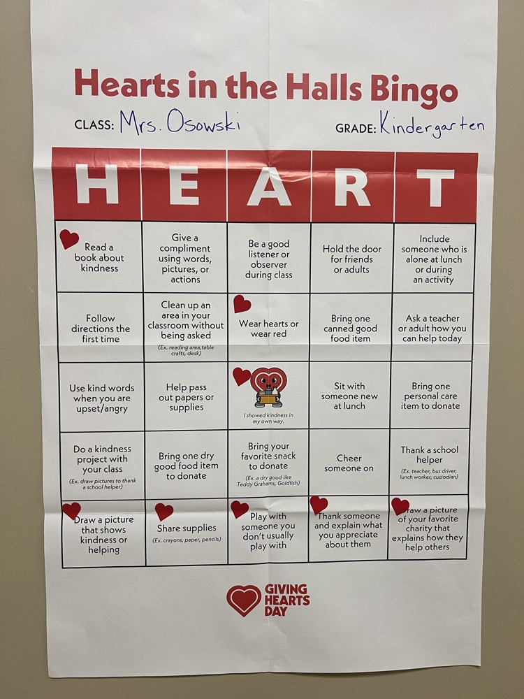 Mrs. Osowski’s bingo! 