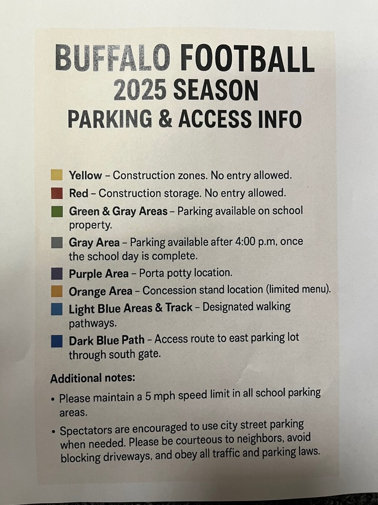 Atwood Football Info and Parking