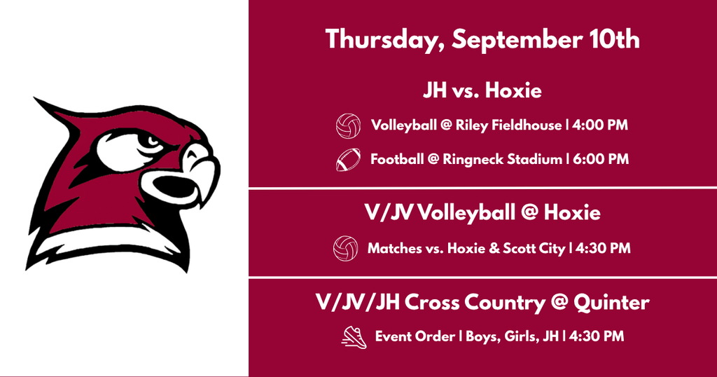 9-10-26 Sport Schedule Graphic