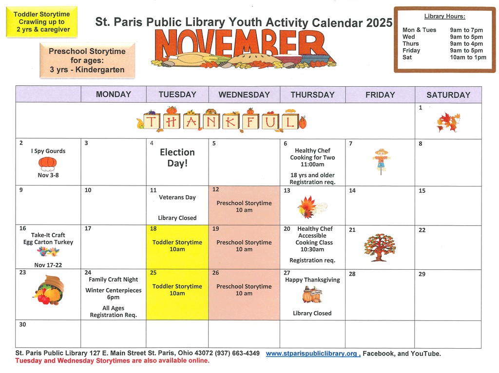 November calendar