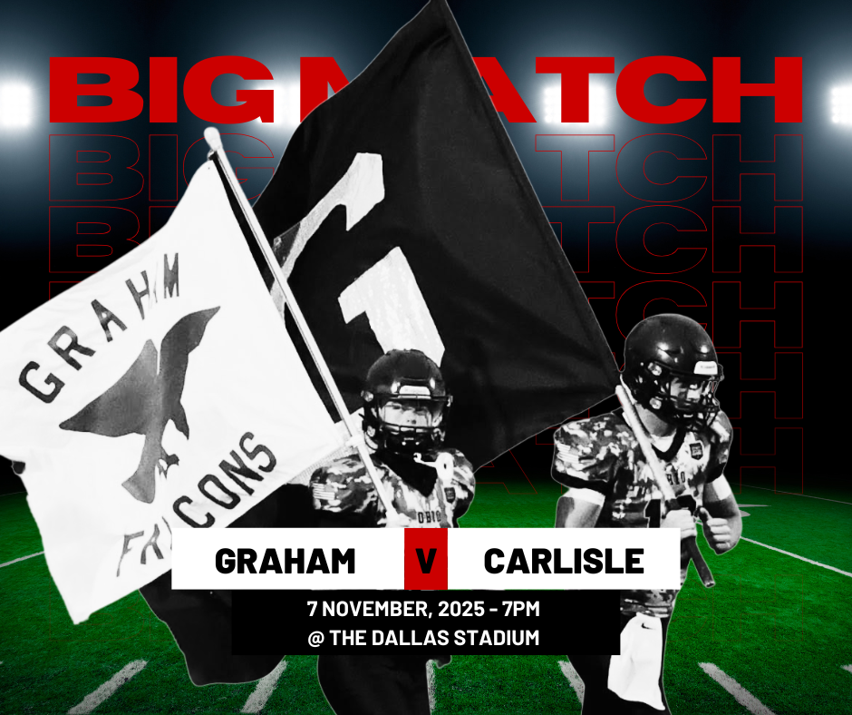 Dark with Bold Yellow Title Simple Football Match Facebook Post