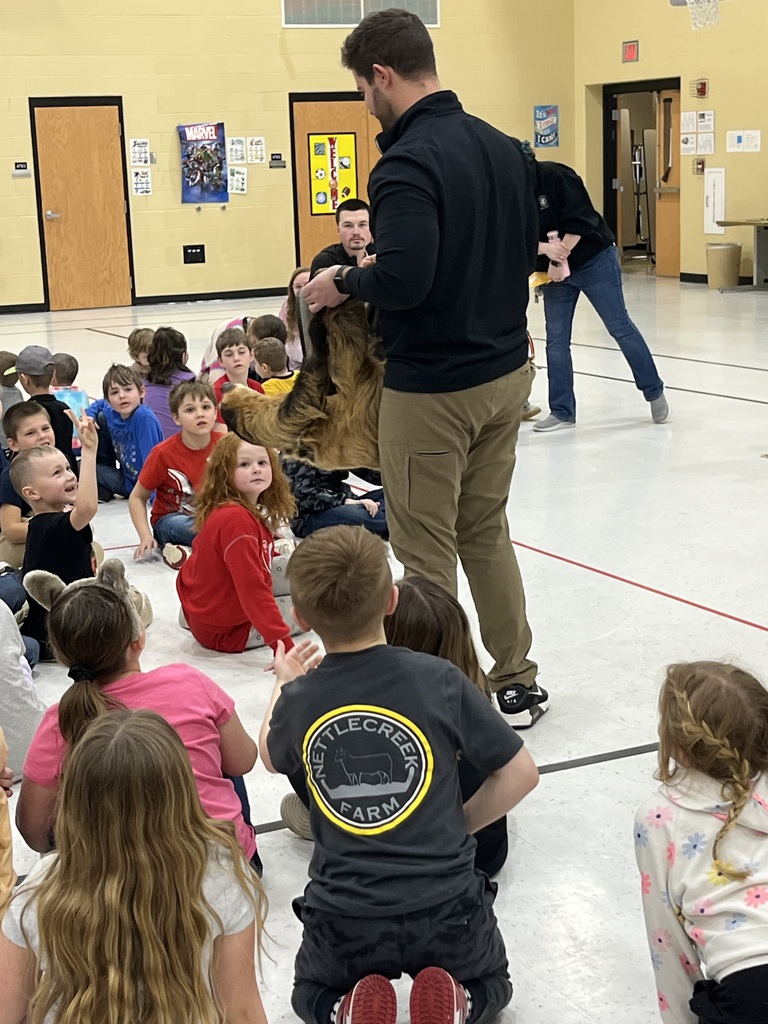 The sloth came out to see some of our 1st grade learners.