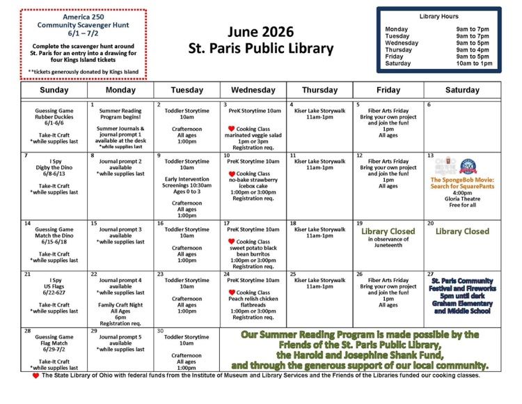 library calendar