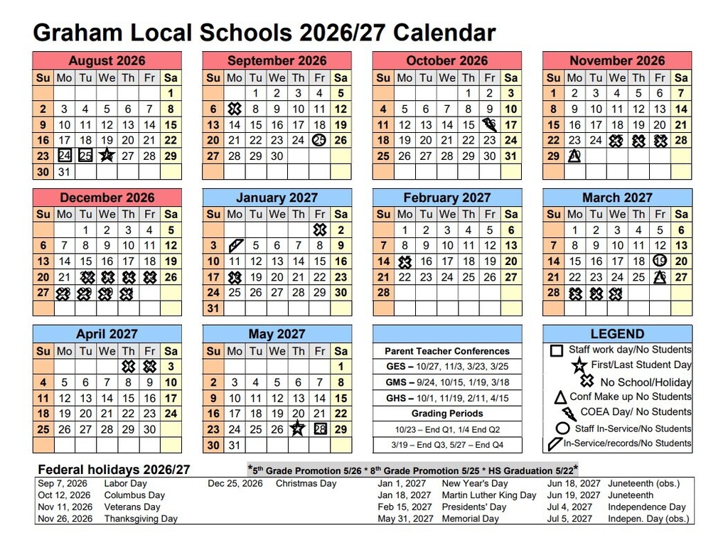 26-27 Calendar