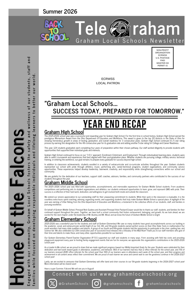 Back to school telegraham newsletter