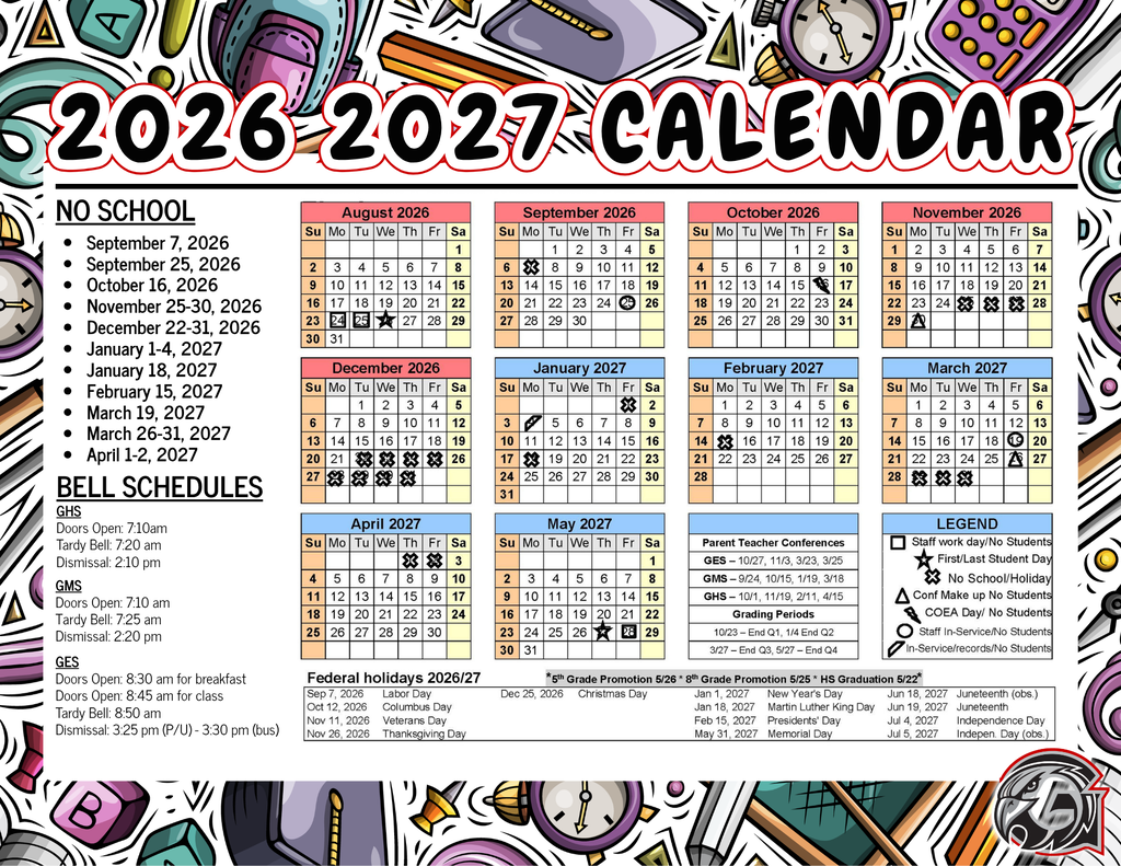 calendar dates