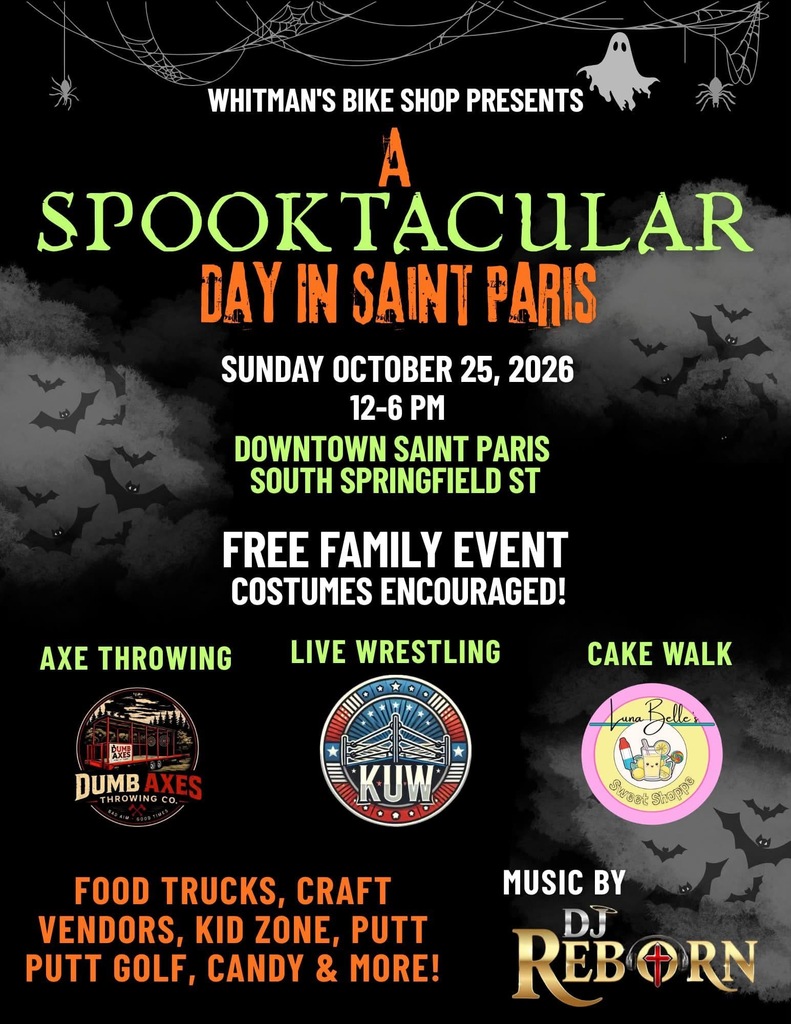 Poster for a spooktacular day in St. Paris on October 25th