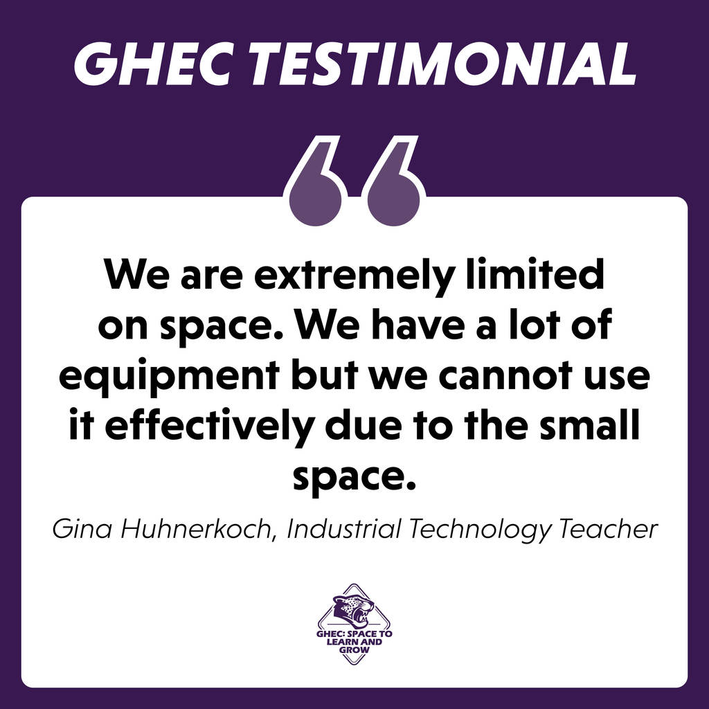 Industrial Technology Teacher Gina Huhnerkoch shares how space limitations impact hands-on learning. Visit our website to learn more.