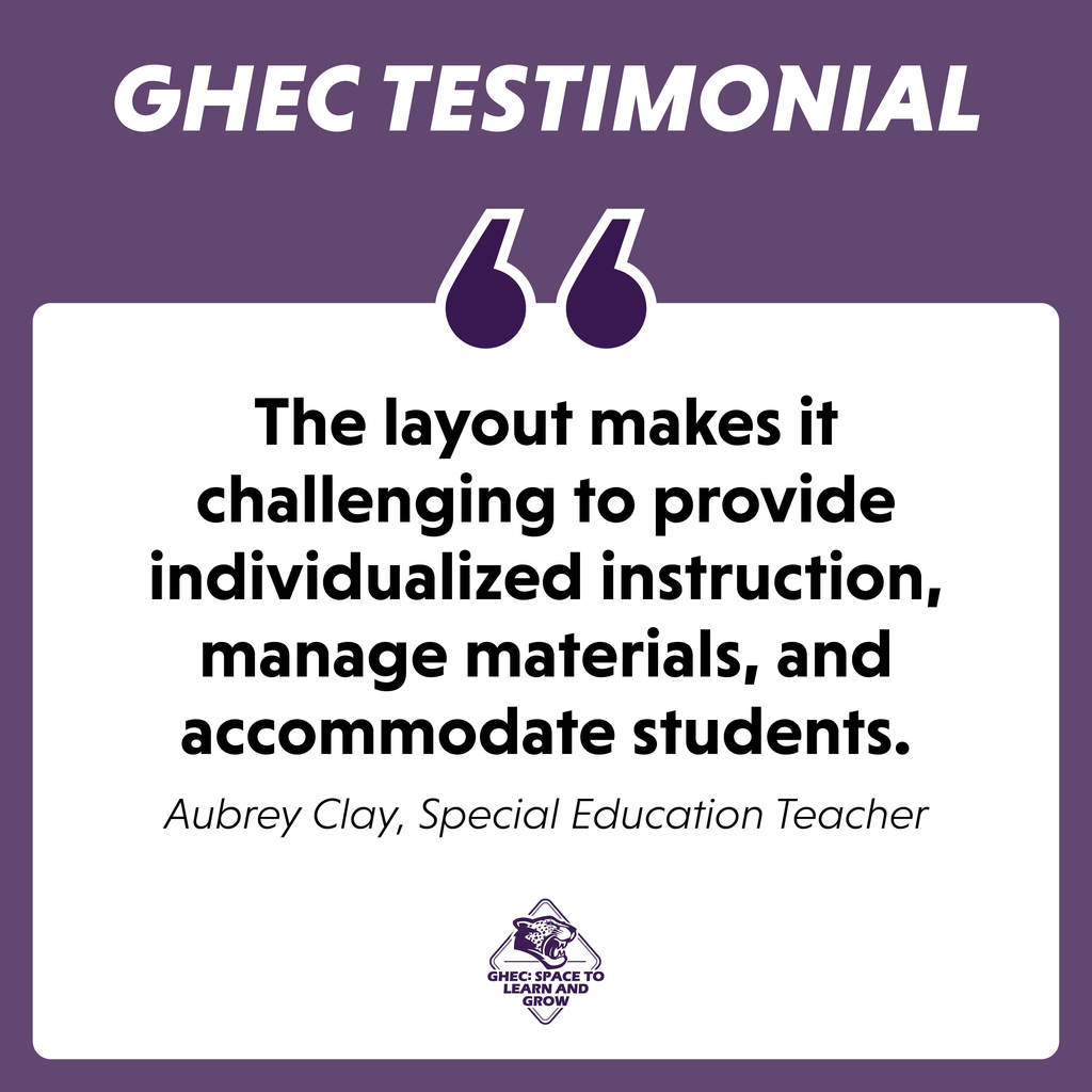 Hear from Special Education Teacher Aubrey Clay about how current space limitations affect her students and teaching. Visit our website to learn more.