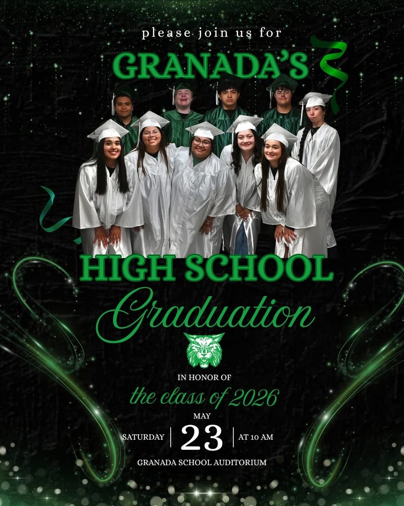 Senior graduation, May 23, 2026 at 10 am