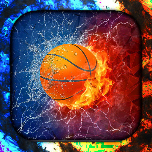 basketball on fire