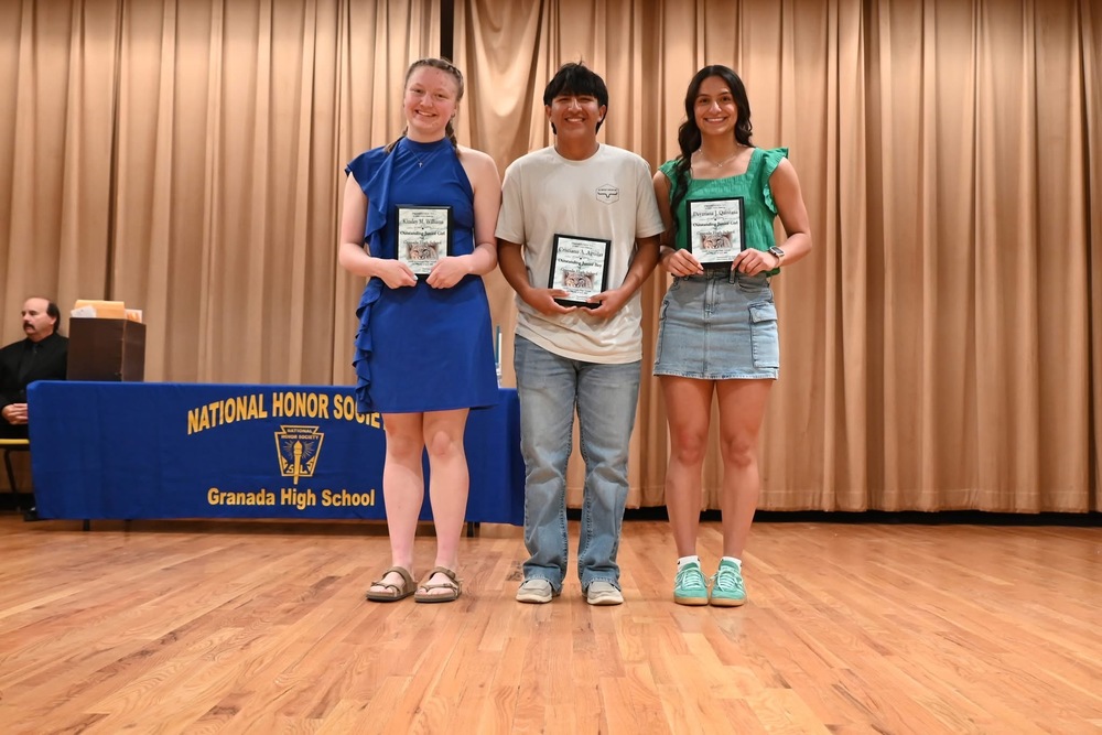 Congratulations to Granada's Outstanding Junior Boy and Girls!!! L to R: Kinsley Williams, Cristiano Aguilar, Dayzriana Quitnanaimage0.jpeg