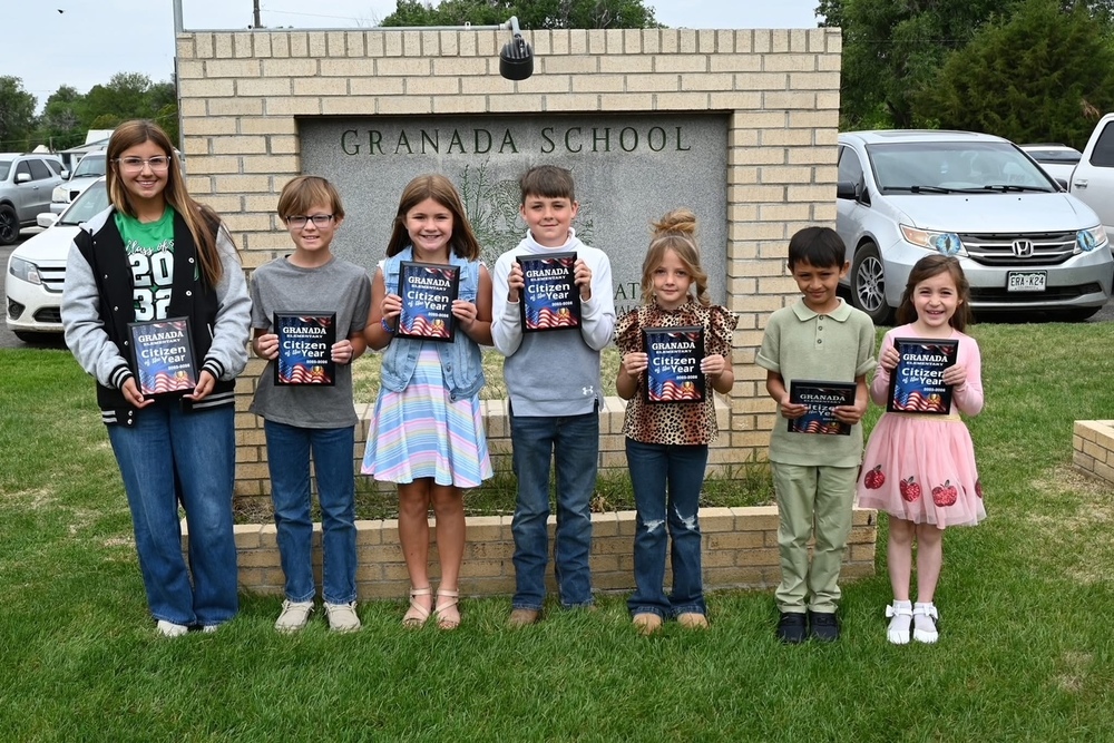 Congratulations to our Citizens of the Year! L-R: Presley Marquez - 6th Grade, Reid Bay - 5th Grade, Olivia Marquez - 4th Grade, Tallen Harper - 3rd Grade, Harlow Dorenkamp - 2nd Grade, David Zegg - 1st Grade, Llewella Kemp - Kindergartenimage0.jpeg